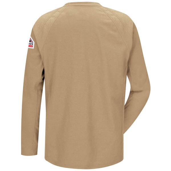 iQ Series Comfort Knit Men's FR Long Sleeve T-Shirt in Khaki